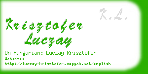 krisztofer luczay business card